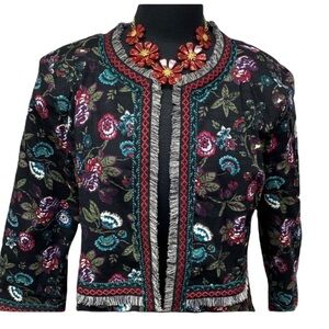 Loft Floral Fringes Jacket